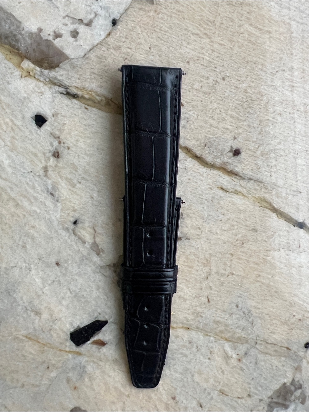 IWC Matte Black Alligator Watch Strap (22x19)